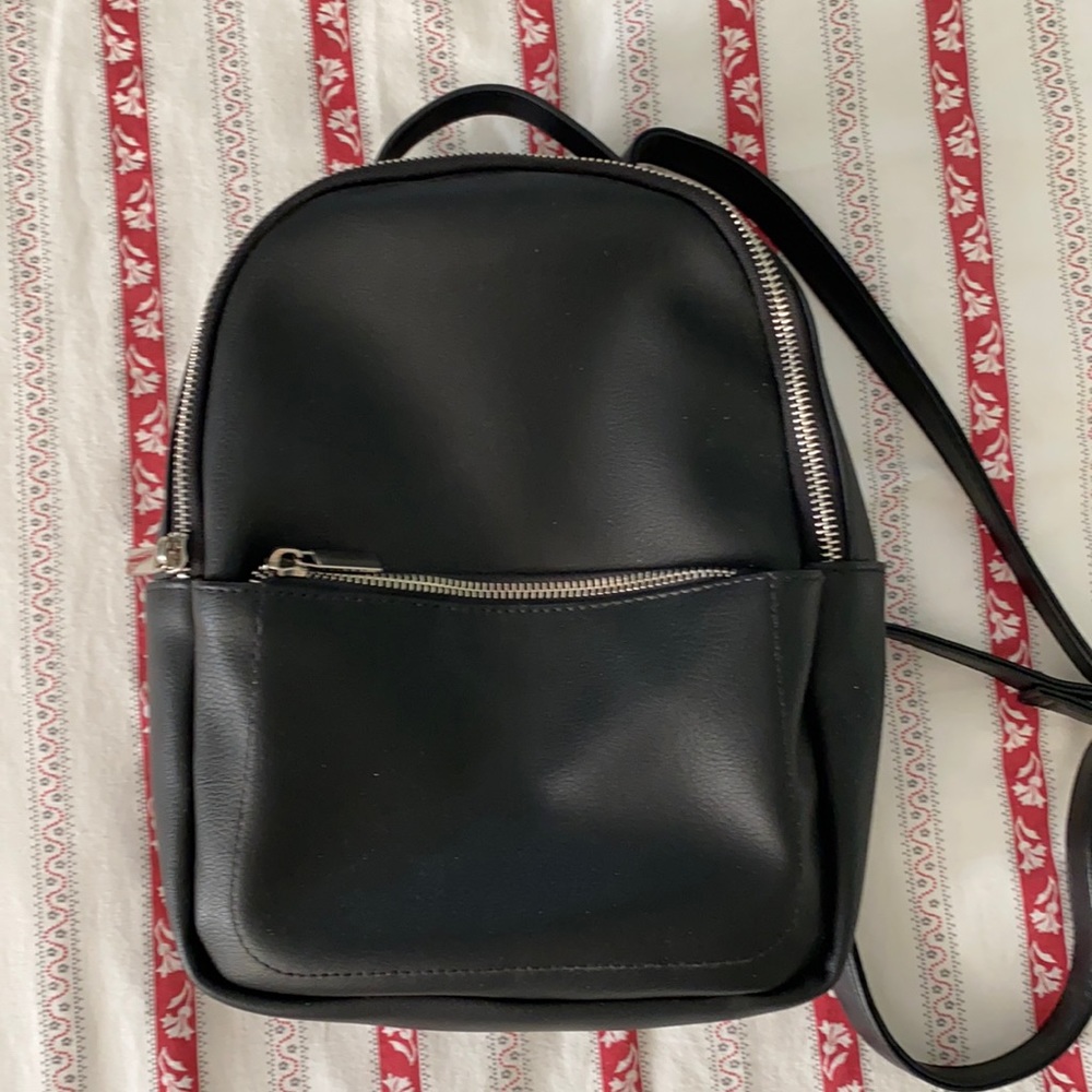 NWOT black backpack purse